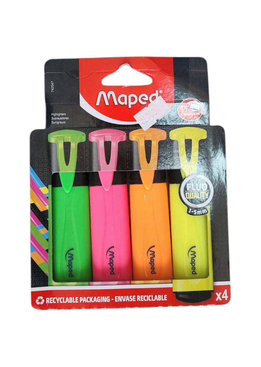 PAQUET SURLIGNEUR MAPED 4 pièces