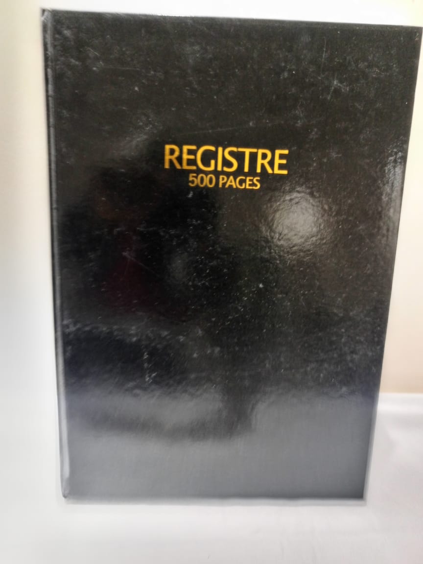 REGISTRE BUREAU 500 PAGES A4