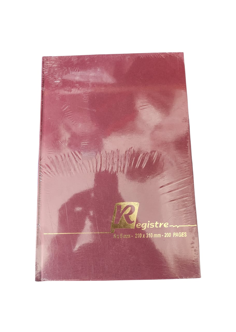 REGISTRE BUREAU 200 PAGES A4