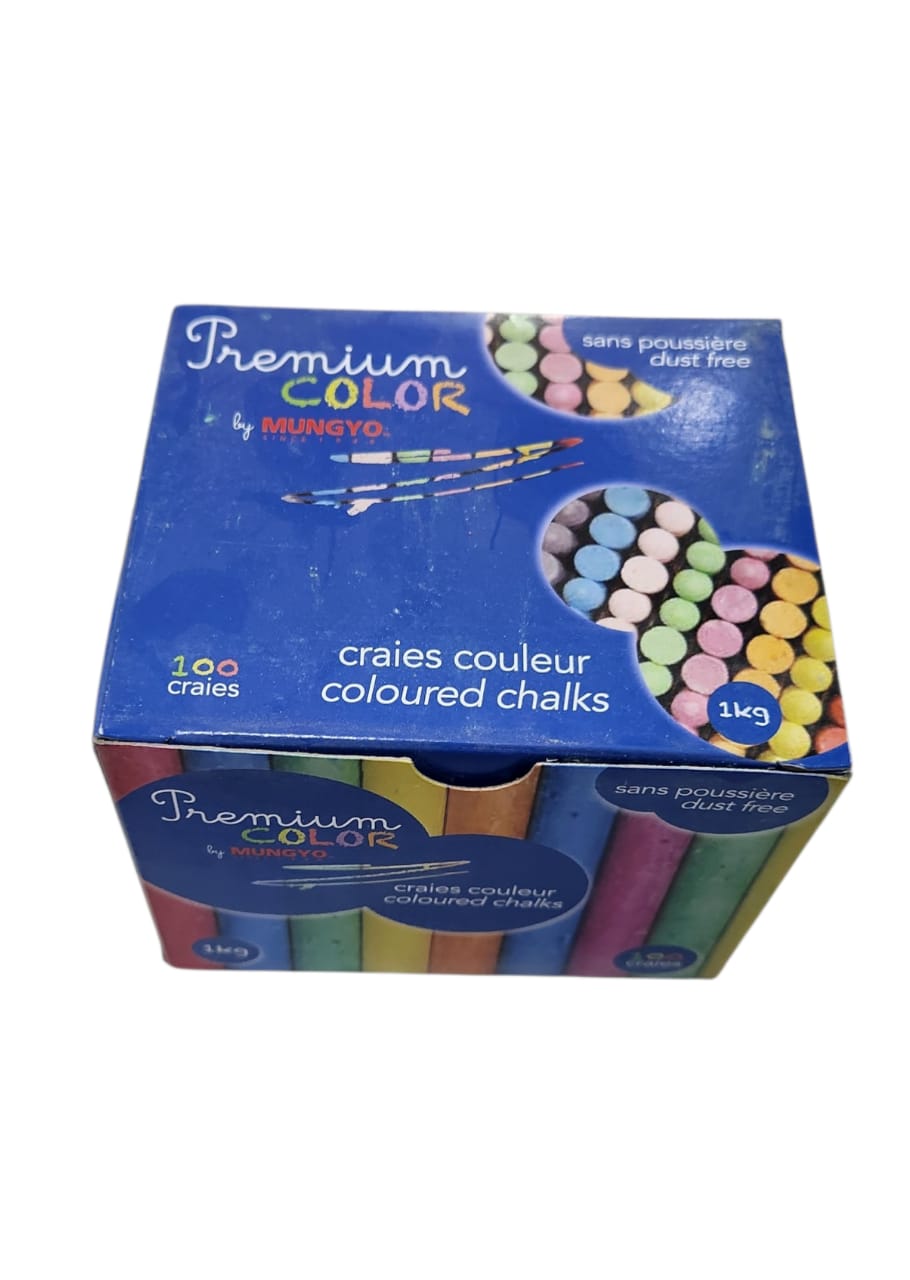 BOITE DE CRAIE COULEUR 100 PIECES PREMIUM
