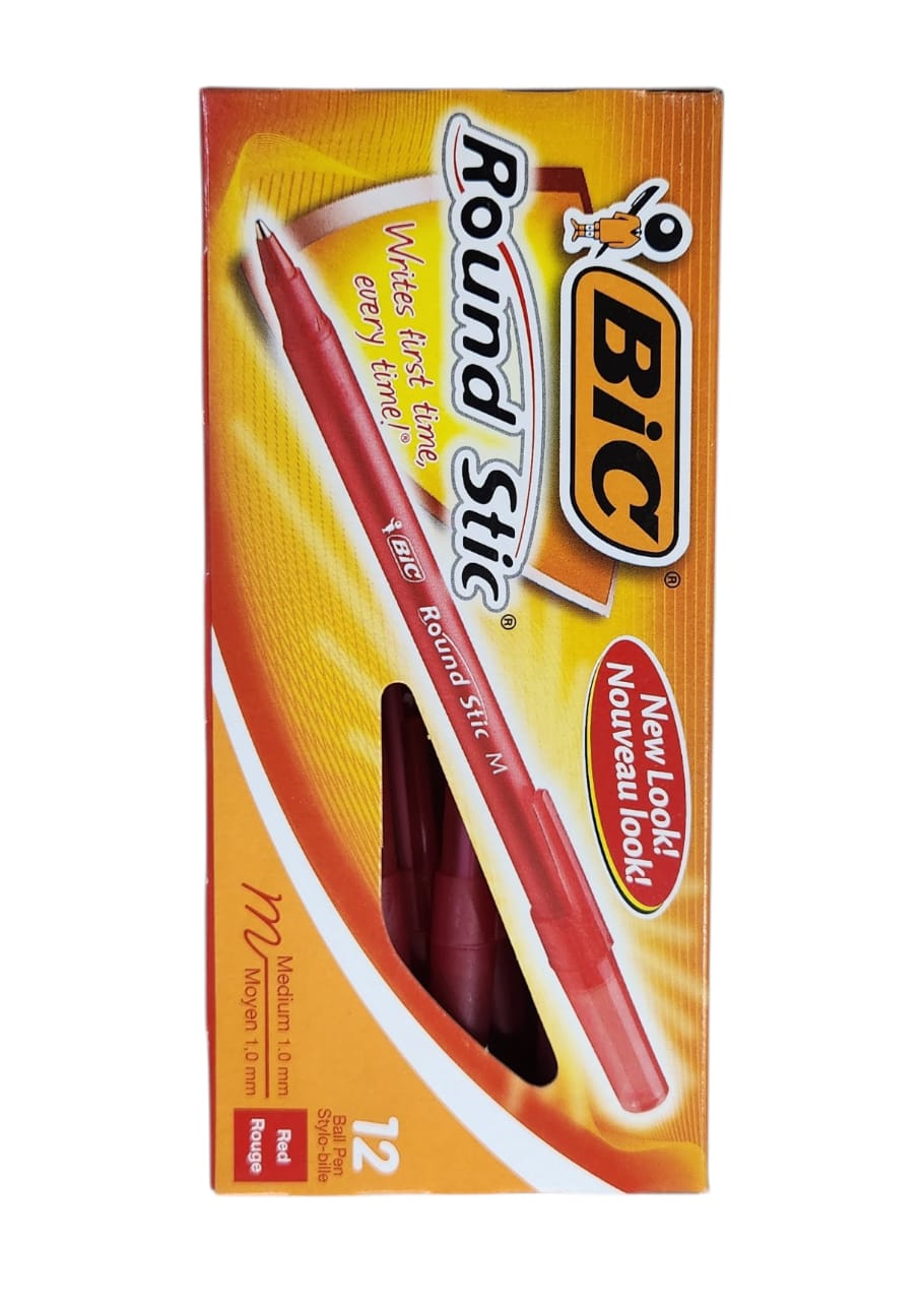 PAQUET STYLO ROUGE BIC 12 PIECES