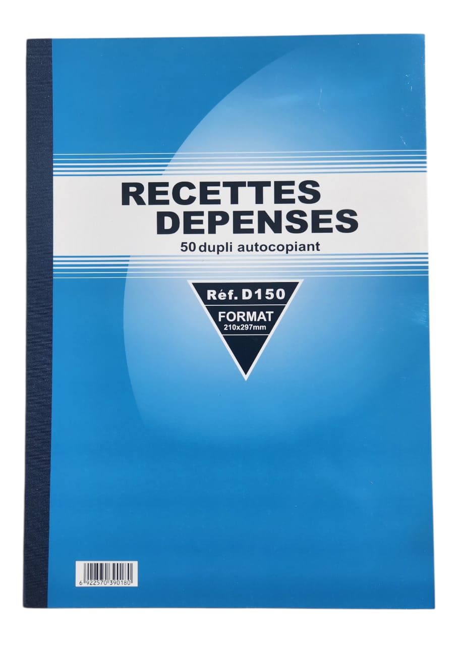RECETTES DEPENSES A4 50 DUPLI AUTOCOPIANT