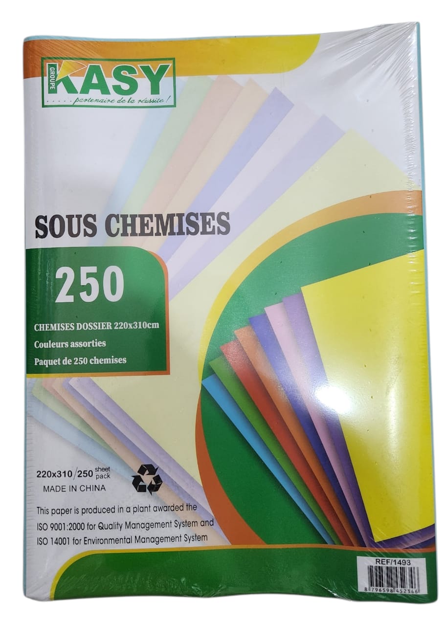 PAQUET SOUS CHEMISES ASORTIE 250 PIECES